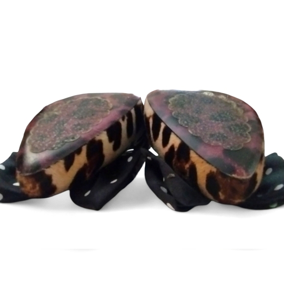 Dolce & Gabbana Polka Dot Leopard Slingback Heels Pumps 40 - Picture 6 of 9